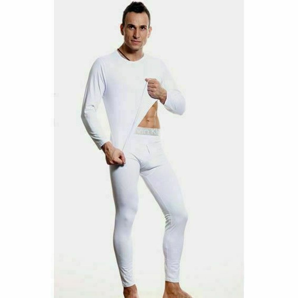 Мужское нательное белье белое с серебристой резинкой Calvin Klein Steel Underwear White