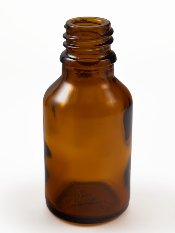 Стеклянный коричневый флакон 25 мл. Янтарь