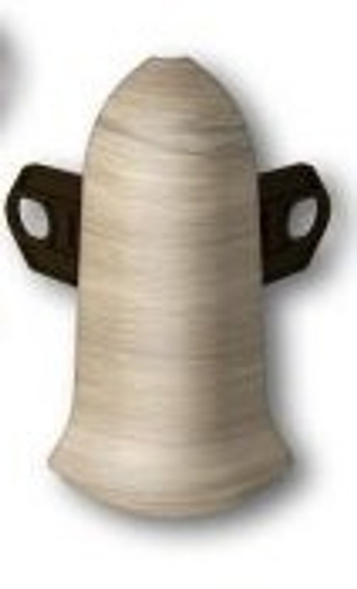 Угол наружный (внешний) с крепежом для плинтуса 55мм "Идеал Классик", 263 Клен северный