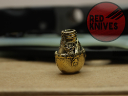 Бусина темлячная "Фляга", латунь