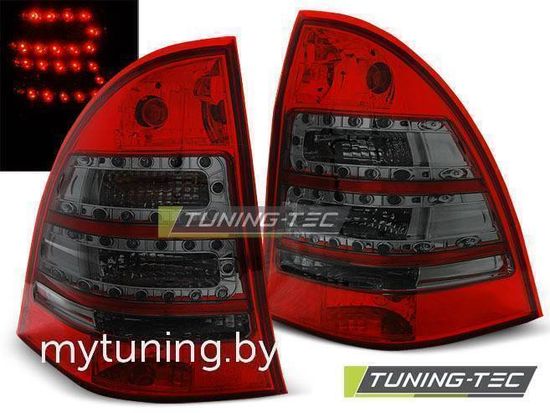 Задние фонари Mercedes C W203 red smoke led