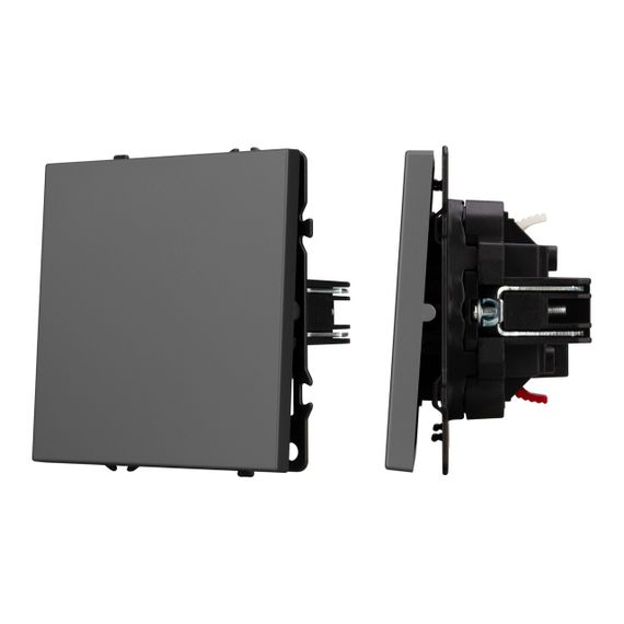 Механизм выключателя одноклавишный проходной SWT-NOBE-MKP1-SFPL-GR (230V, 10A) Arlight 054248
