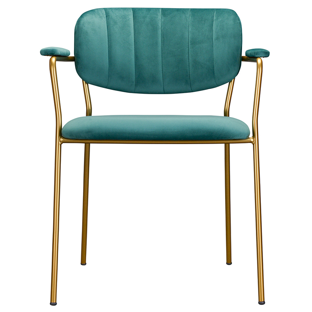 Стул Bergenson Bjorn Eirill, велюр, темно-зеленый