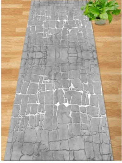 Коврик - дорожка 3D СЕРАЯ РАВНИНА матовый 0,8*15 м