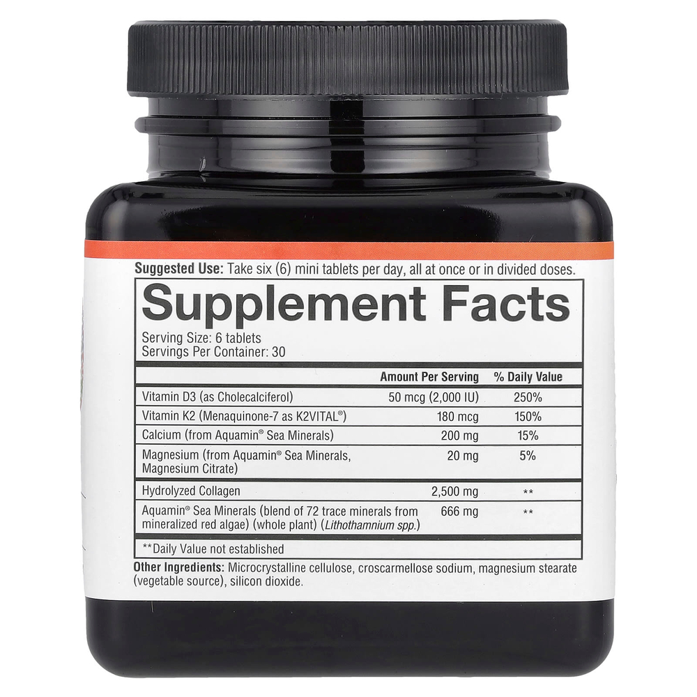 Youtheory, Bone, коллаген + D3 и K2, 180 мини-таблеток