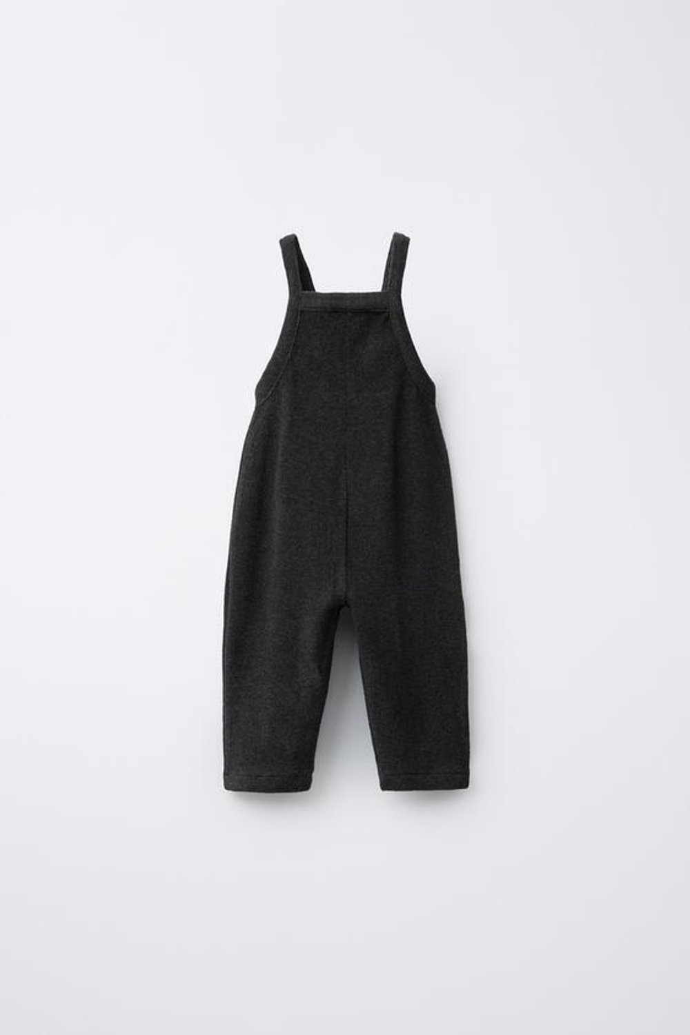 ZARA КОМБИНЕЗОН ИЗ МЯГКОЙ ТКАНИ, АНТРАЦИТОВО-СЕРЫЙ