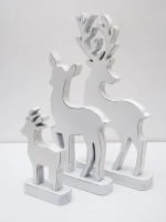 Новогодние декор. Набор из трех оленей 31см, 24см, 16см