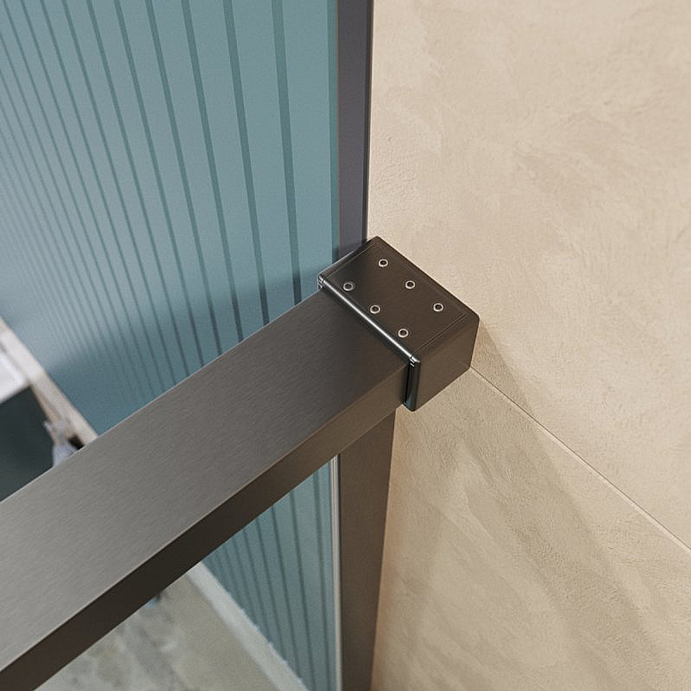 Душевой уголок BelBagno SOFT_CLOSE-1-AH-1 160х90 стекло прозрачное/профиль оружейная сталь