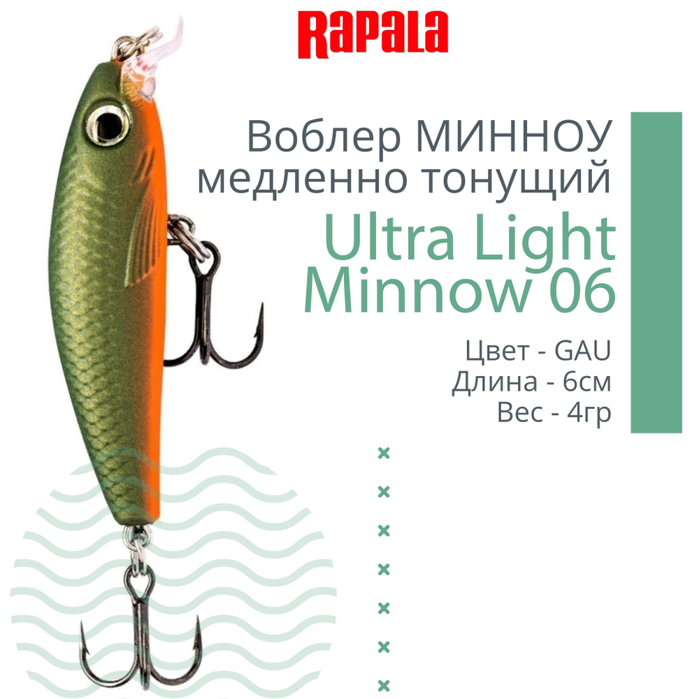 Воблер Ultra Light Minnow 06 6см 4гр SB медленно тонущий
