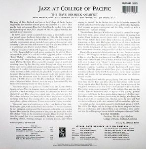 The Dave Brubeck Quartet, Paul Desmond / Jazz At College Of The Pacific (LP)