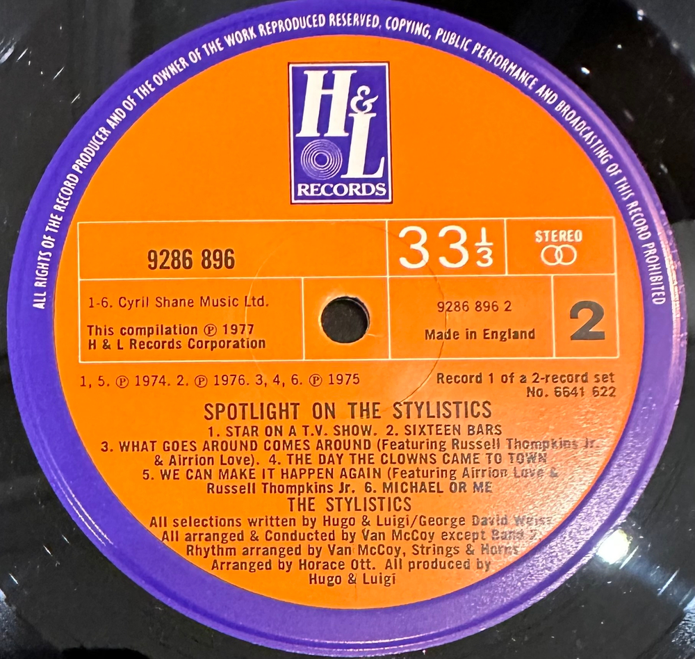 The Stylistics - Spotlight On The Stylistics 2LP (Англия 1977г.)