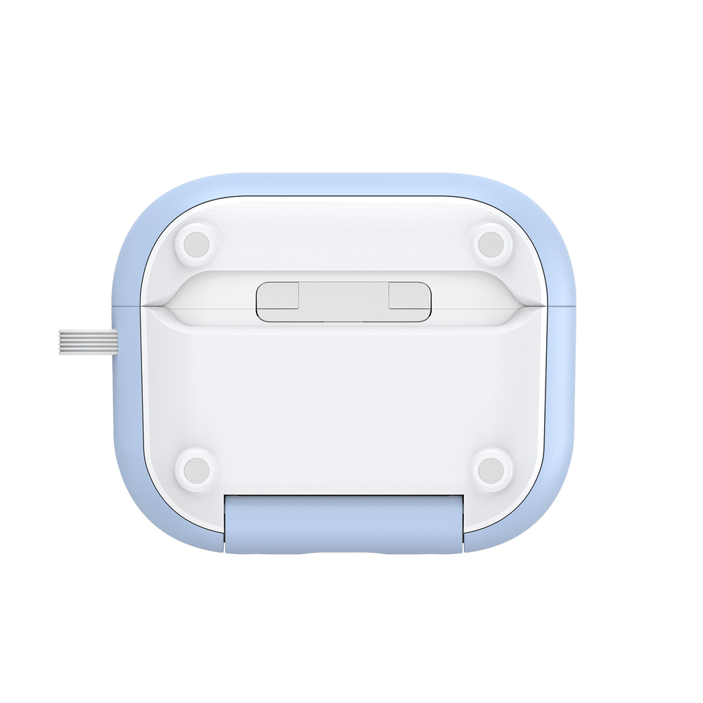 Чехол синего цвета (белый замок) и подставкой для наушников AirPods Pro 3, серия PECQ Series от Dux Ducis