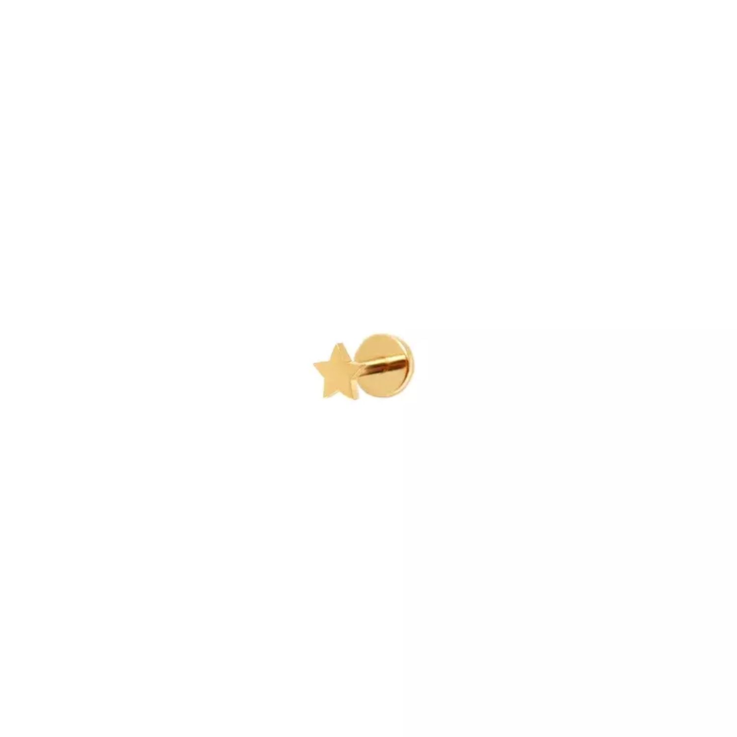 Лабрет Plain Star Stud Earring- Gold