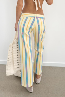 ZARA ДЖИНСЫ TRF ПРЯМОГО КРОЯ С НИЗКОЙ ПОСАДКОЙ В ПОЛОСКУ, ПОЛОСКИ