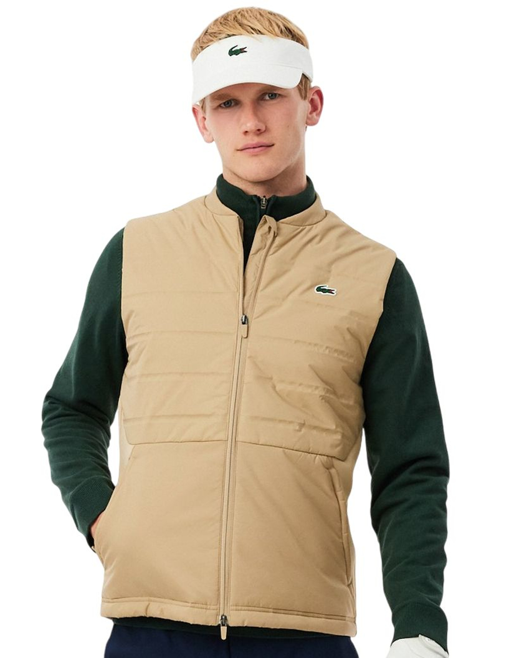 Теннисная жилетка Lacoste Sport Quilted - beige