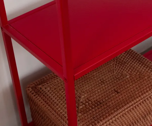 Стеллаж металлический 155х60х25, красный