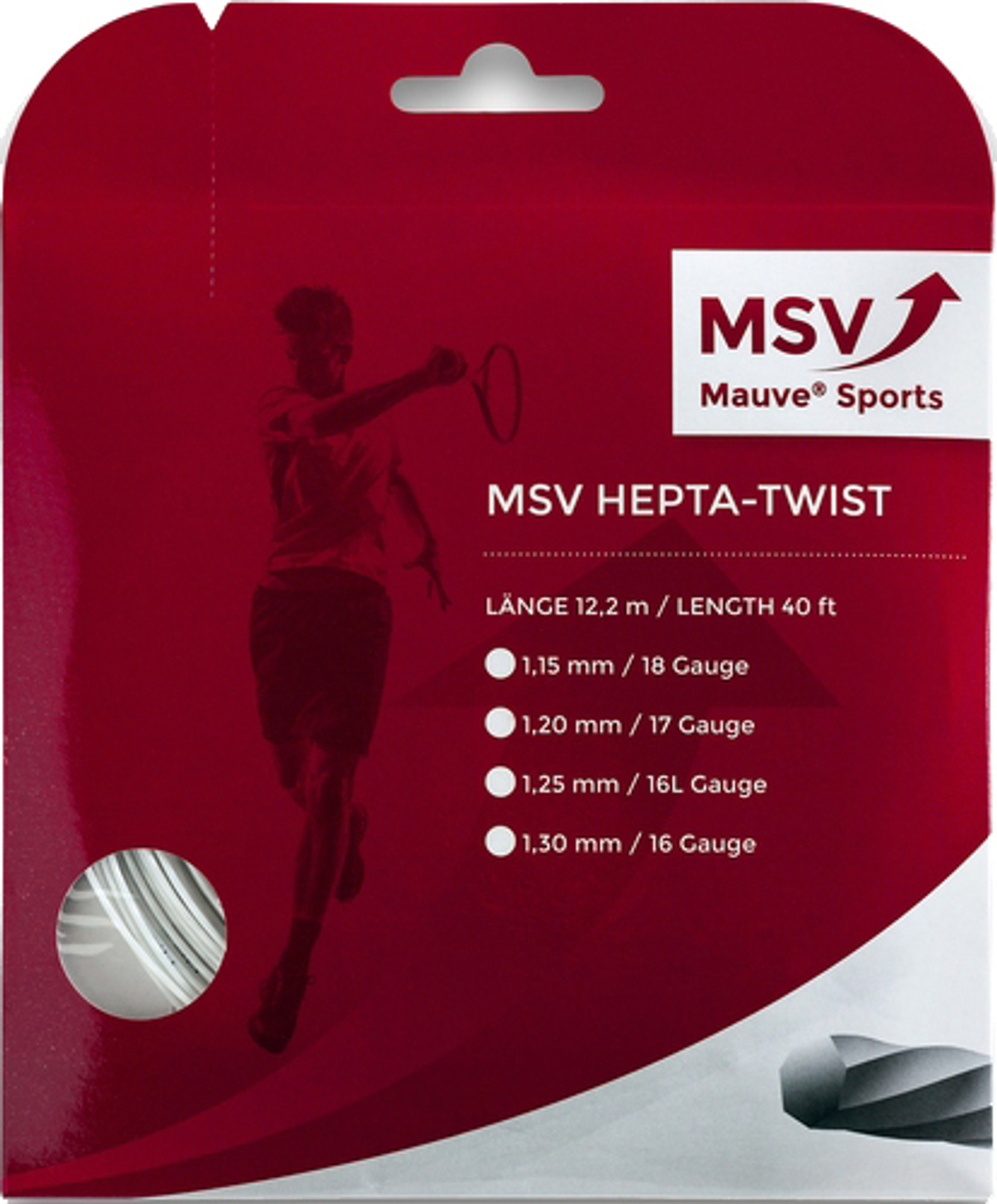 Теннисные струны MSV Hepta Twist (12 m) - white