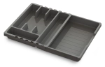 Лоток для столовых приборов раздвижной «Смарт» темно-серый С424ТСЕР