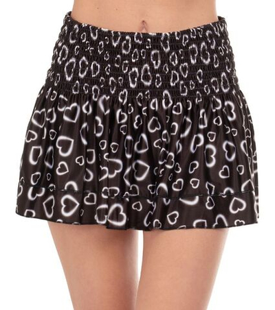 Теннисная юбка Lucky in Love Novelty Print Long In Love Smocked Skirt - multi