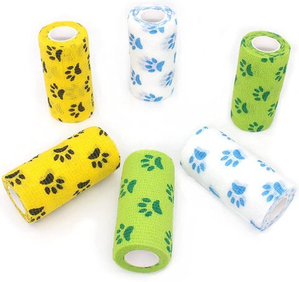 VETЗАБОТА Бинт самофиксирующийся горький 4,5 м, цвет в ассортименте