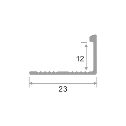 Алюминиевый Г-образный профиль ПО-Г12 2700 мм