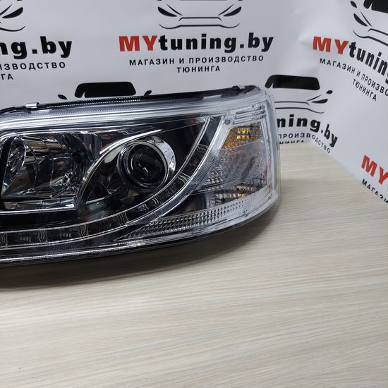 Передняя оптика CHROME для  VW T5 04.03-08.09