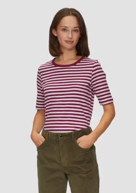 Полосатая рубашка из хлопкового джерси с длинными рукавами s.Oliver