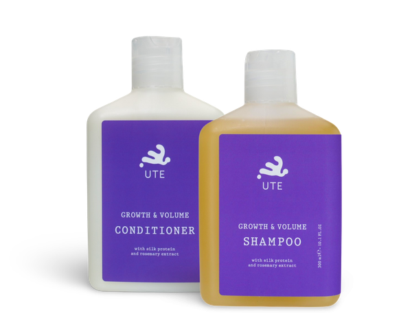 UTE набор для ухода за волосами укрепление и объем с протеинами шелка и экстрактом розмарина