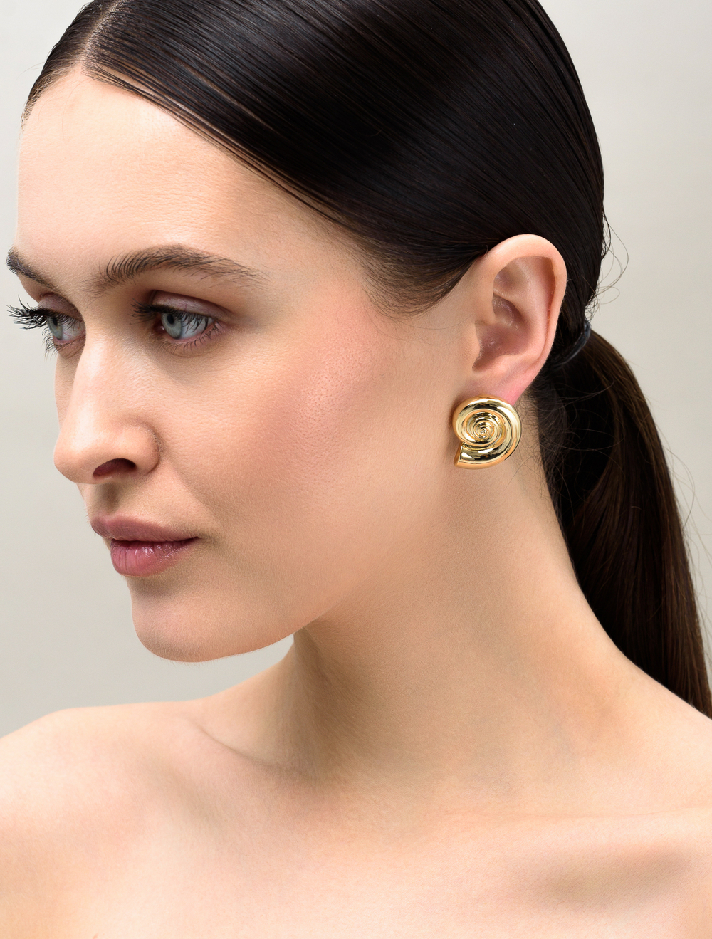 Серьги "Shell bound" Gold