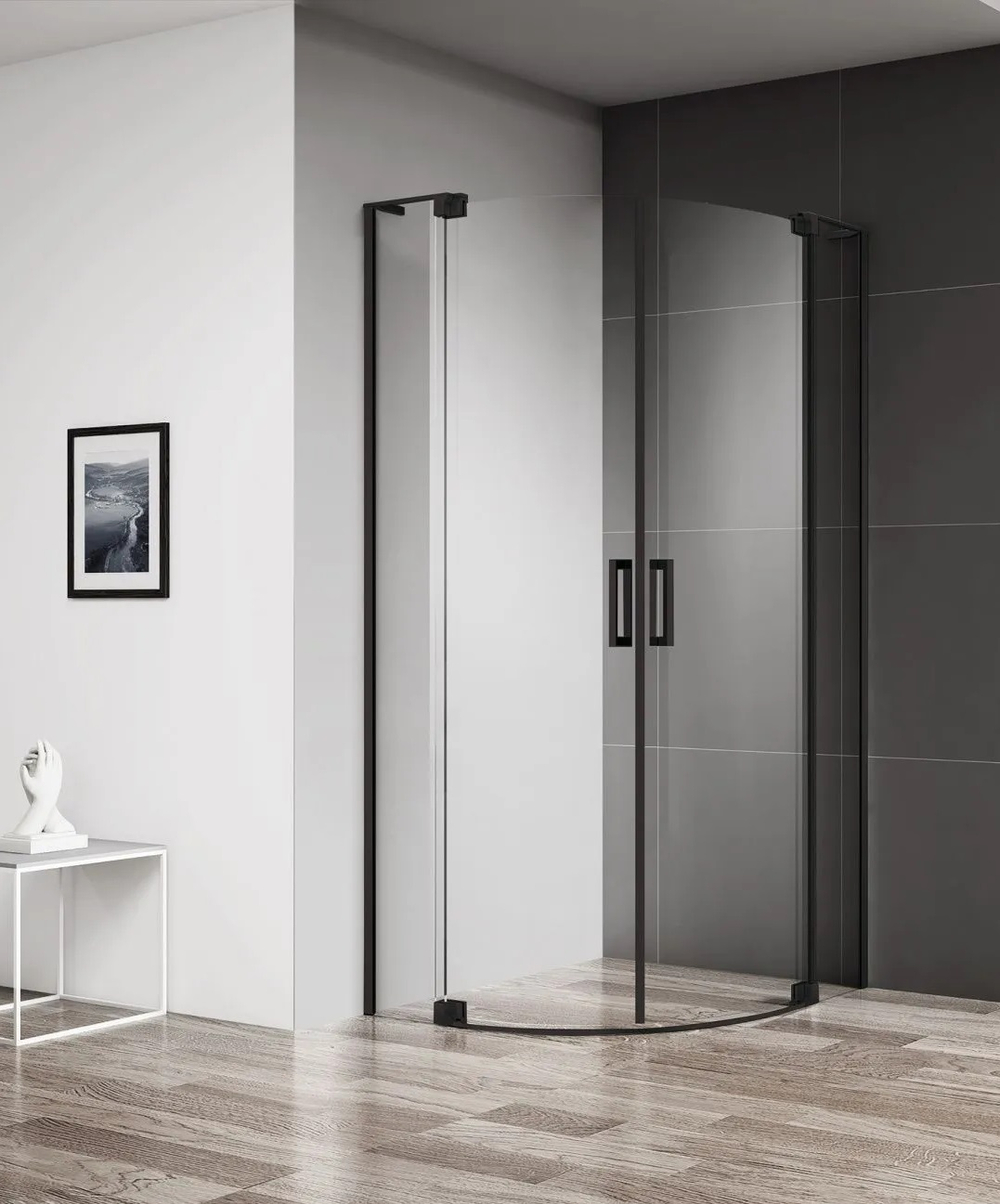 Душевой уголок Cezares SLIDER-R-2-80/90-C-NERO