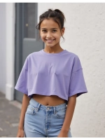 Футболка детская укороченная базовая