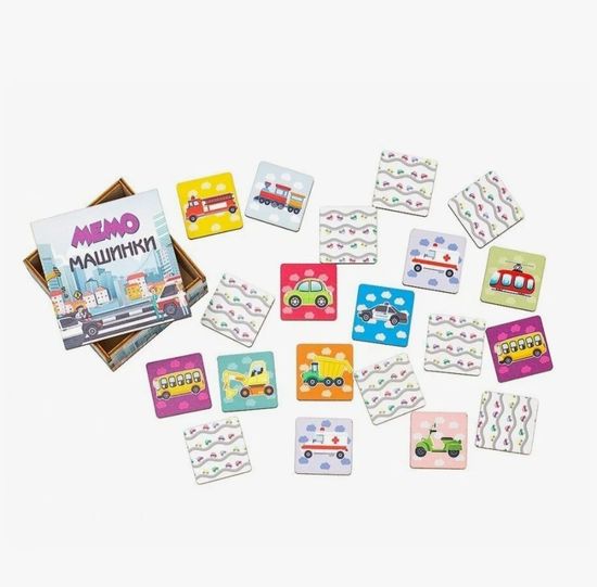 Настольная игра "Мемо. Матрешки.", деревянная 20 карточек