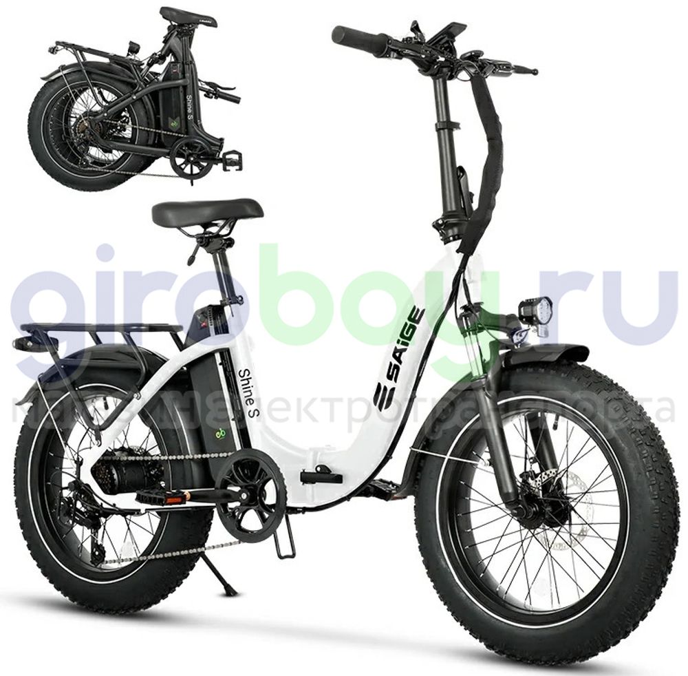 Электровелосипед Saige Shine S (48V/13Ah) - Белый фото №1