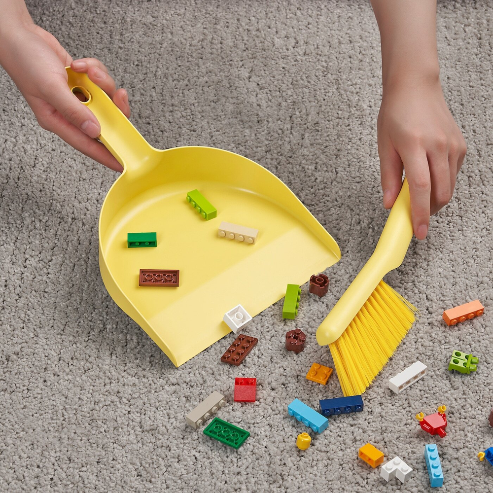 Набор для уборки IKEA PEPPRIG (ПЕППРИГ), Желтый, 8х26 см