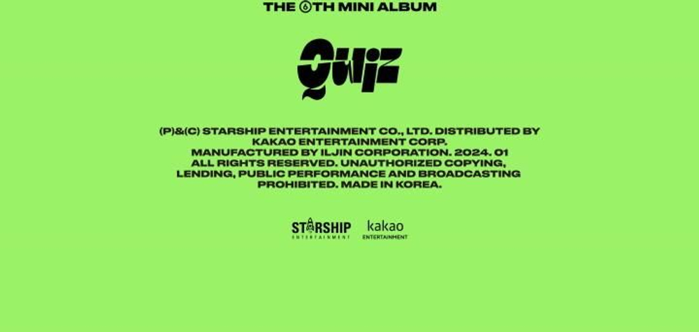 Альбом JEONG SE WOON - QUIZ 6th Mini Album 2 Version SET