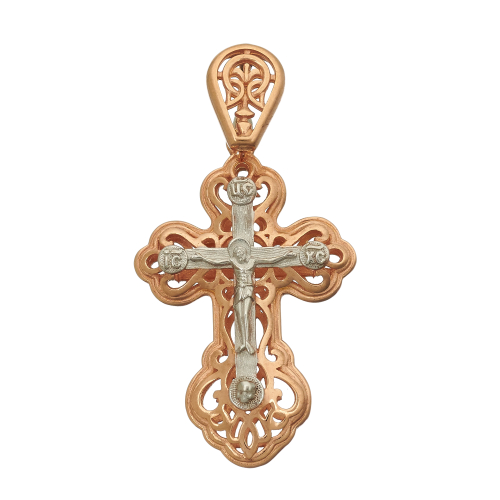 Крест из серебра/Позолота,Родий
