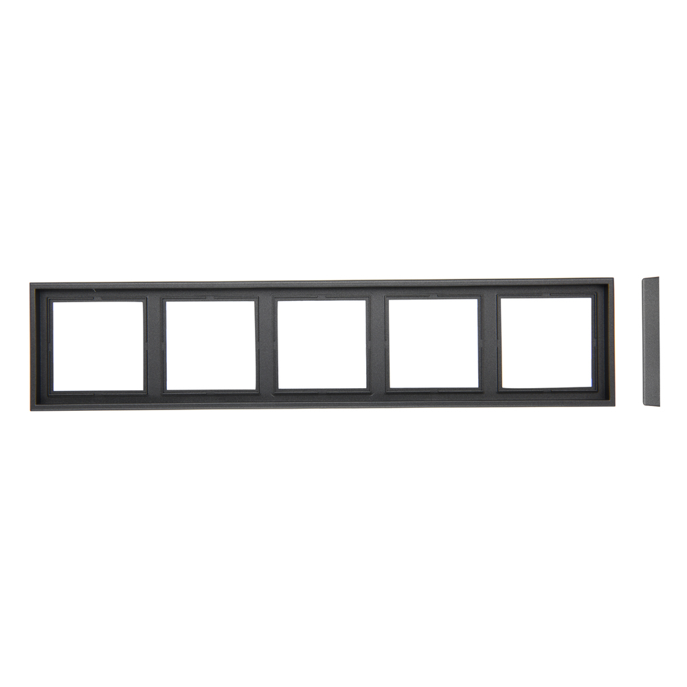 Рамка 5-местная LIREGUS MODERN K14-445-05.M/BM антрацит матовый