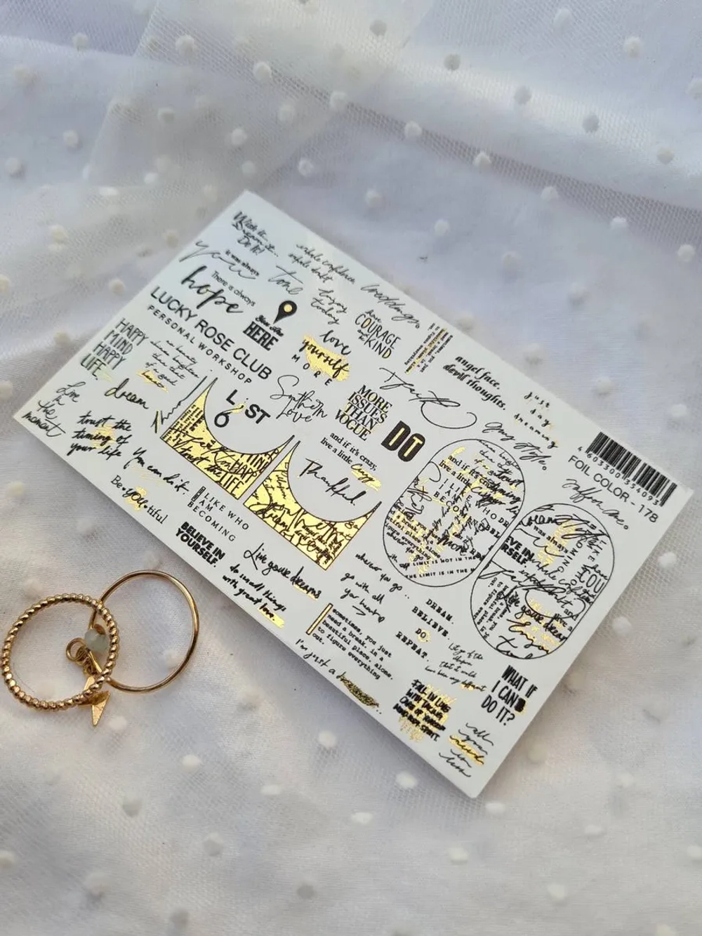 Lucky Rose Слайдеры наклейки для ногтей Foil 178