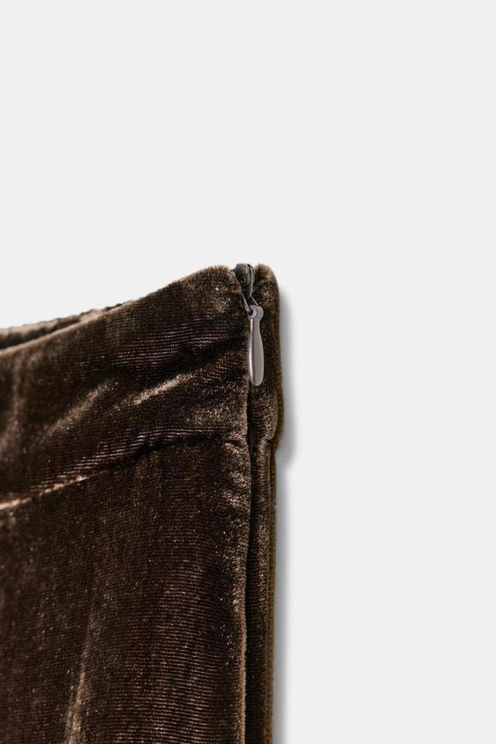 ZARA БАРХАТНЫЕ БРЮКИ-ГАЛИФЕ — ZW COLLECTION, КОРИЧНЕВЫЙ