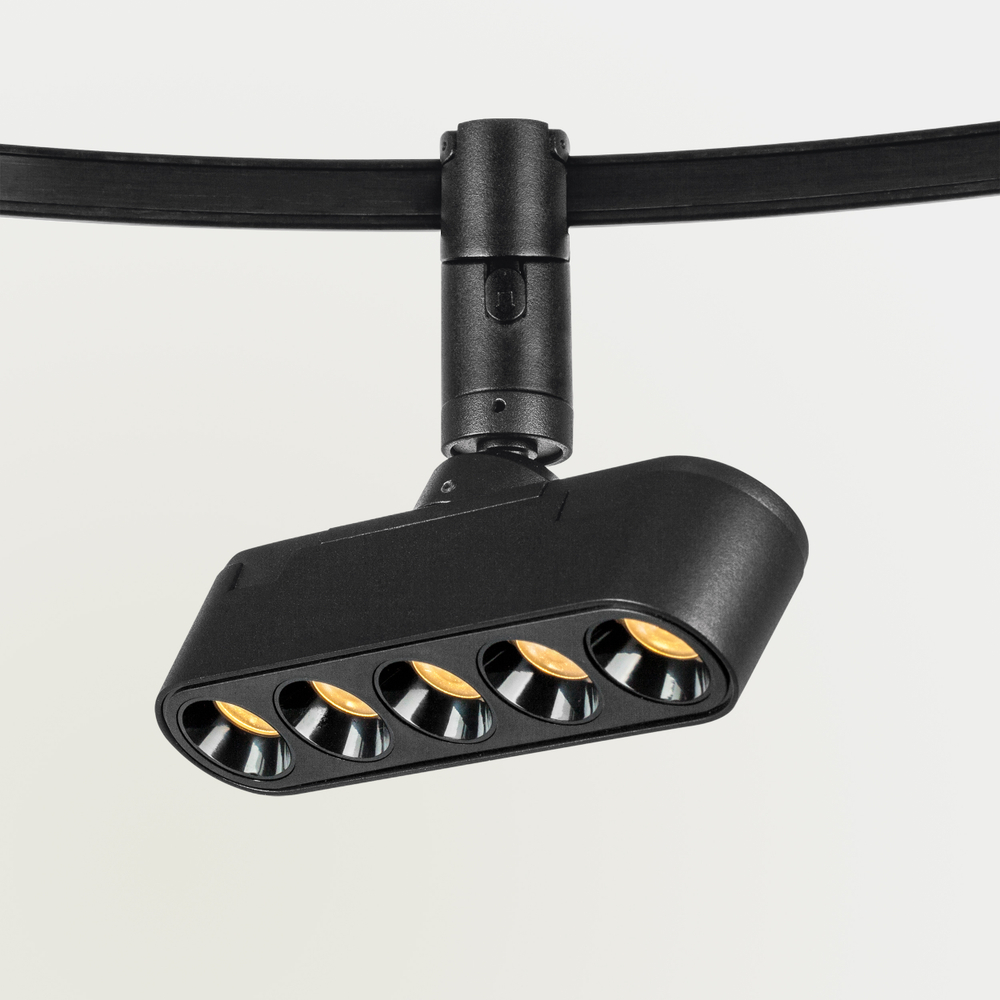 267437 Светильник 48V д/1-фазн трека DUE LED 5W 220LM 24G ЧЕРНЫЙ 3000K IP20