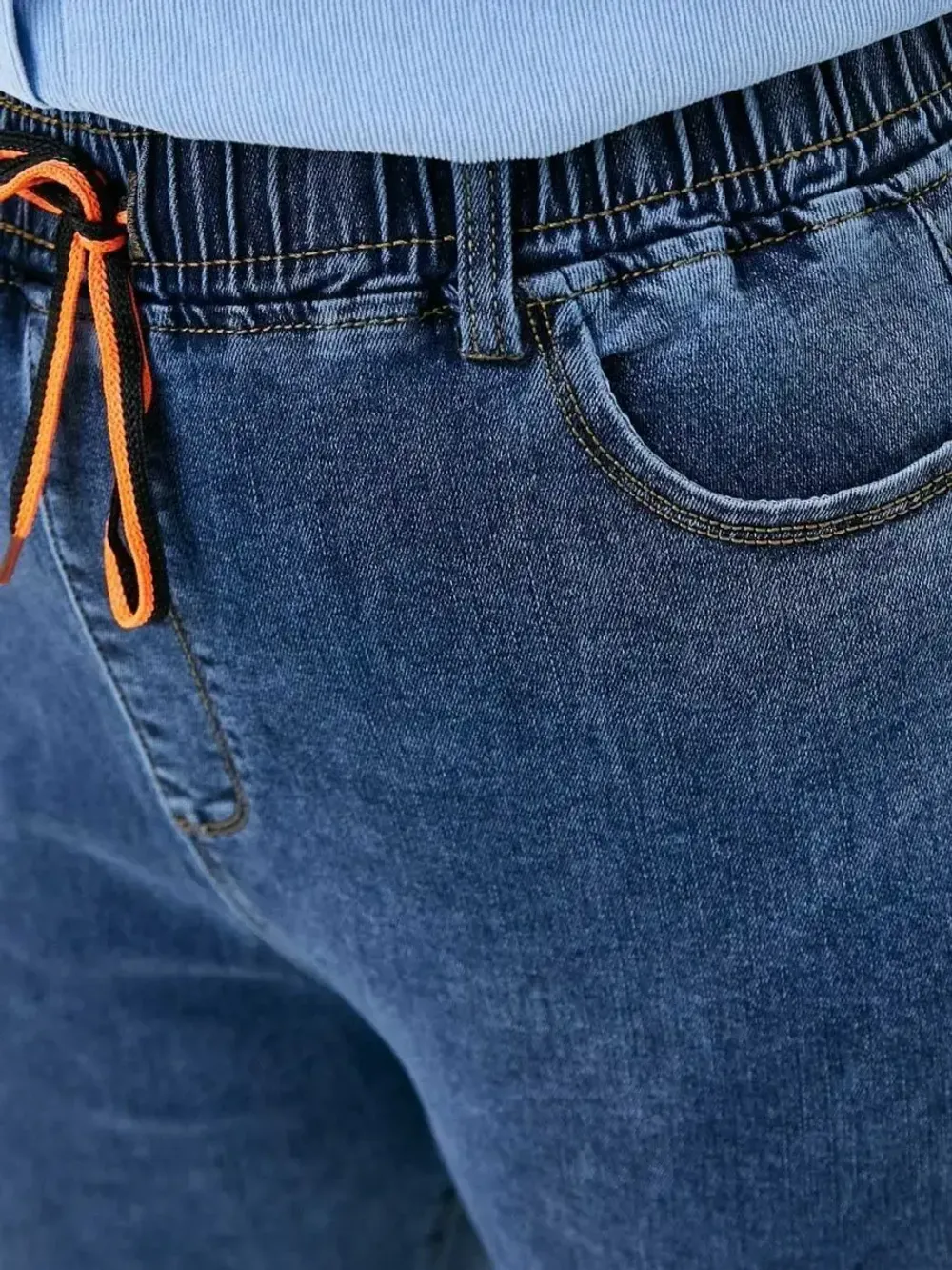 Джинсы на резинке больших размеров