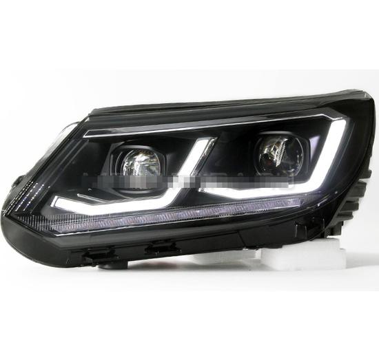 Передние фары VW Тигуан 2011-2016 V8 type [ТИГУАН 1 - рестайлинг; Комплект Л+П; ДХО; FULL LED; электрокорректор; динамичный поворотник]