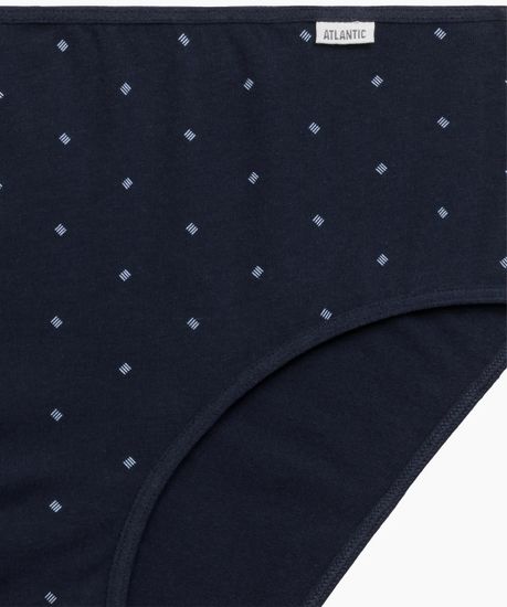 Женские трусы  классика (3шт) Atlantic 3LP-220, темно-синий + темно-лавандовый + бежевый