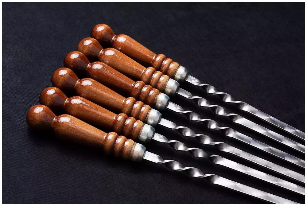 Подарочный набор шампуров в чехле, цвет черный