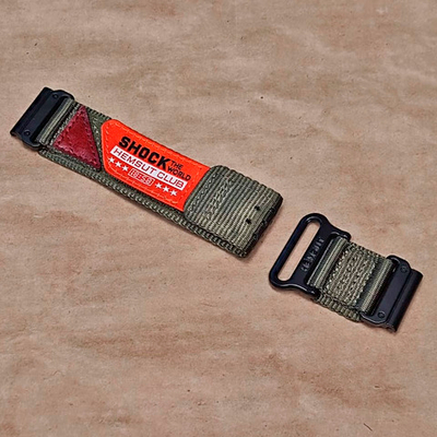 Ремешок Hemsut 26мм для Garmin нейлоновый дышащий с перфорацией на липучке (Армейский зеленый)