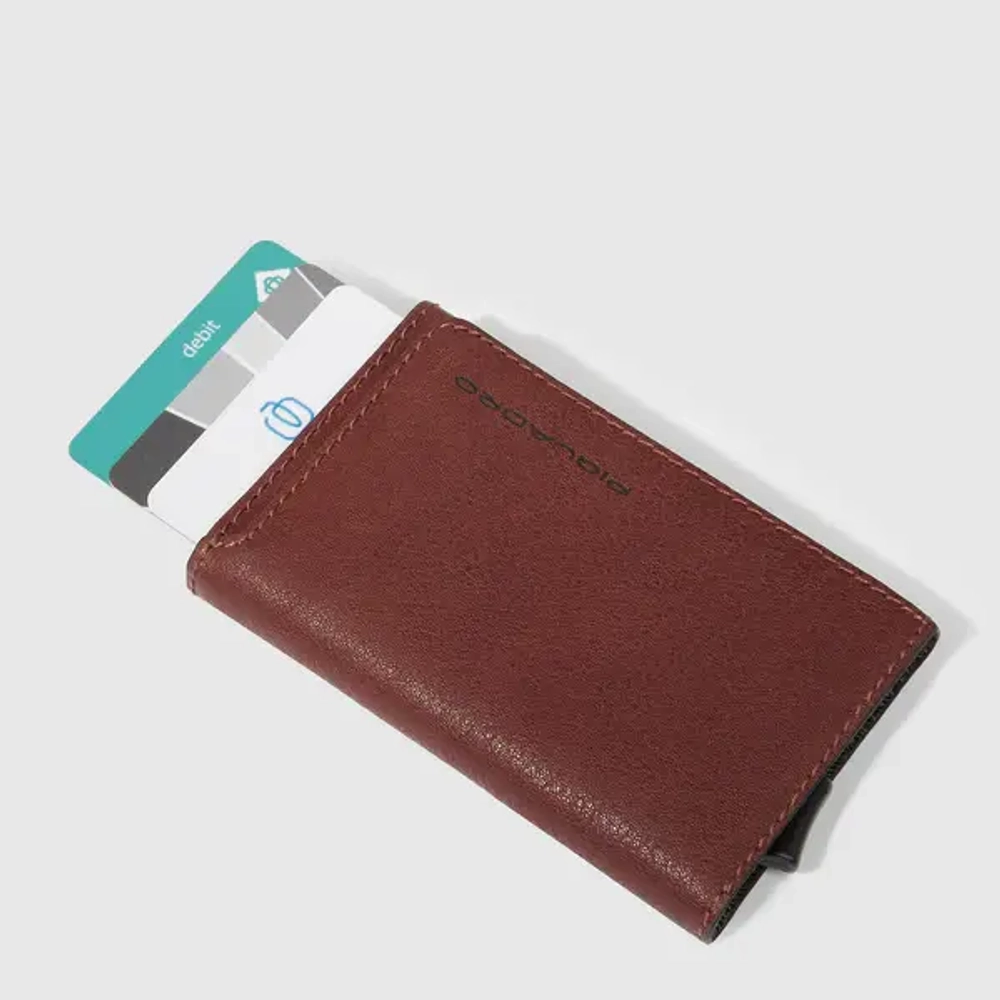 Чехол для кредитных карт Piquadro Black Square/Tabacco