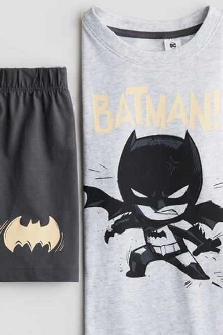 H&M Пижамный комплект с принтом, серый