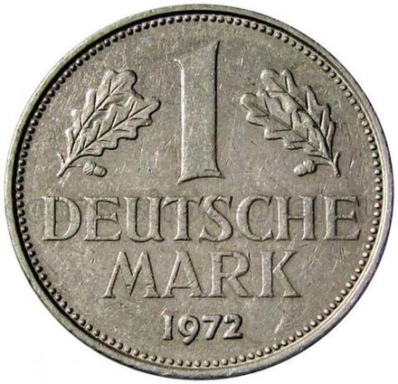 Германия 1 марка 1972 год ФРГ 1972 г.
