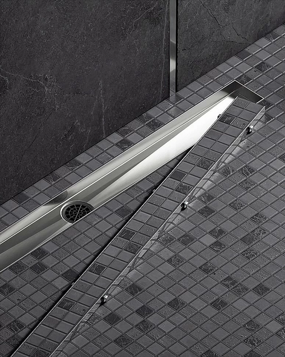 Душевой лоток TIMO Drain System 700 Plate DS230207/01 под плитку, сатин