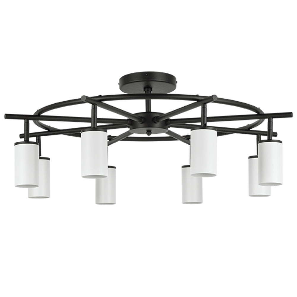 LR718368 Люстра RULLO 8х50W GU10 ЧЕРНЫЙ/БЕЛЫЙ (571718+214436-8)